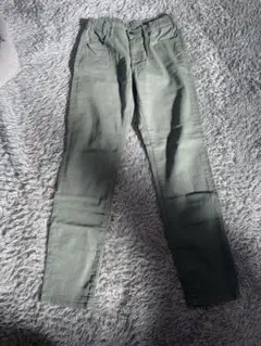 DIVIDED H&M バイカーパンツ クラッシュバイカー ダメージ加工 カーキ バイカーパンツ スキニー ダメージ加工 カーキ 28インチ