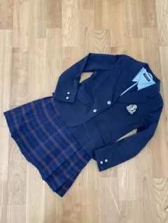 ポンポネット　ジャケット　ブレザー　L　・ユニクロ　チェック柄スカート160