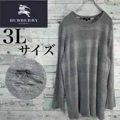 ☆大きいサイズ・3L☆バーバリーロンドン　シルク混プルオーバーニット　ホース刺繍