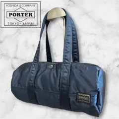 【極美品】PORTER TANKER ミニボストンバッグ　アイアンブルー　新型
