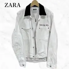 ZARA ワークジャケット　白　ホワイト　ブルゾン　　カジュアルジャケット