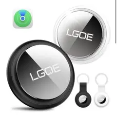 エアタグ 2個セット ブラック＋ホワイト スマートタグ 紛失防止タグ 小型gps