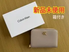 Calvin Klein レザー ジップアラウンド 二つ折りコンパクトウォレット
