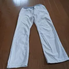 ホワイト ロングパンツ ウエストリブのサムネイル