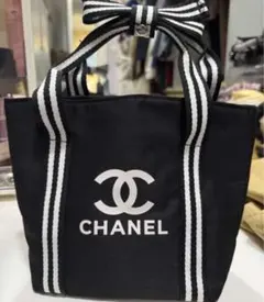 ノベルティ黑いリボンです手提げバックト新品未使用