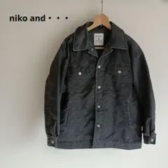 niko and ... ブラック ミリタリージャケット ブルゾン　軽量