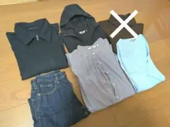 UNIQLOまとめ売り 長袖 4点 ニット シャツ　パーカー ボトムス XS