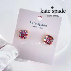 Y264/kate spade/1cm/マルチカラーグリッタースクエアピアスのサムネイル