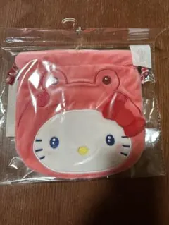 ハローキティ フリースポーチ　巾着袋