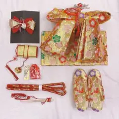 Y☆5095☆ 女の子 七五三 飾り帯 はこせこセット 女児 帯 巾着袋