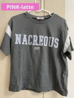 ピンクラテ　半袖　Tシャツ 160 S グレー