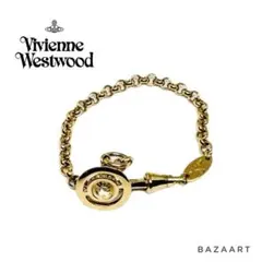 Vivienne Westwood ブレスレット 立体クリアオーブ ゴールド