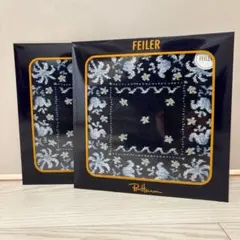 未開封　ロンハーマン別注 FEILER Bandanaハンカチ　ブルー　ホワイト