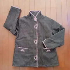 ✦12/15まで価格✦ストライプ花柄トリミングジャケット