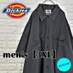 V820【Dickies】半袖ワークシャツ【メンズ3XL】チャコール