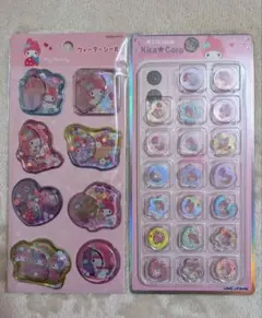 マイメロディ ウォーターシール おはじきシール 2枚セット