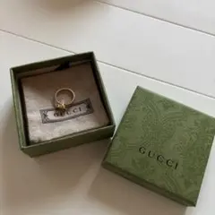 GUCCI ダブルGロゴ リング 青 - メルカリ