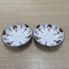 大聖寺伊万里　赤玉瓔珞　蓋碗 2客 大聖寺伊万里 色絵 赤玉瓔珞文 蓋茶碗 通りもの/Daisyo-ji Imari