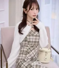 ミシェルマカロン アンサンブルチェックワンピース