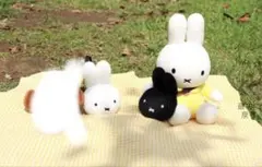 ミッフィー フェイス型 バッグチャーム ブラック*2