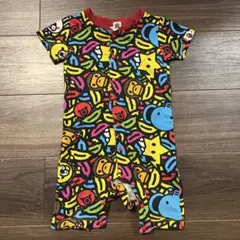 かいと 新品未使用　ベイシングエイプ　ロンパース80サイズ2枚セット A BATHING APE - 【新品 未使用】APE BAPE KIDS ロンパース 80の