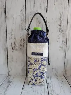 ハンドメイド持ち手つき600ml対応保温・保冷 ペットボトルカバー No.201