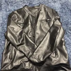 レザージャケット 黒 フェイクレザー