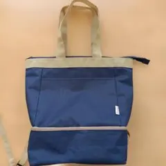 Curves トートバッグ リュック 2WAY ネイビー×ベージュ カーブス