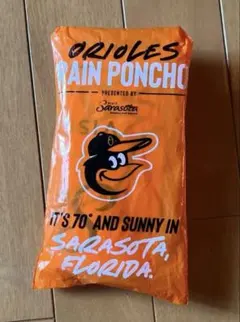 MLB ボルチモア・オリオールズ Orioles レインポンチョ オレンジ