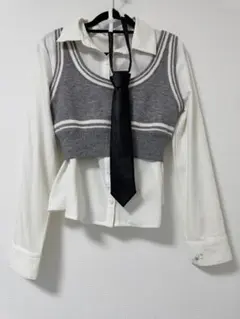 【最安値】Darich レザータイニットセットアップ グレー