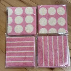 ピンクハンカチ4枚セット