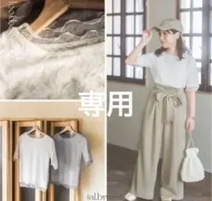 talbyyumi しまむらコラボ　半袖Tシャツ 半袖 カットソー シアー　M