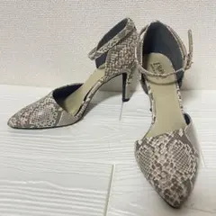 ESPERANZA パイソン　ストラップ　パンプス 23cm 8.5cmヒール