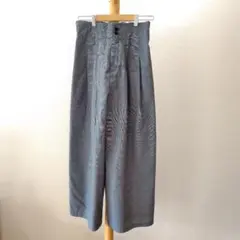 【美品】and myera アンドマイラ チェックワイドパンツ L フェリシモ