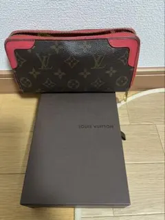 LOUIS VUITTON 長財布 ブラウン ピンク