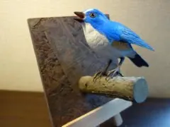 野鳥ノゴマ バードカービング 木彫りの野鳥 リアル野鳥彫刻