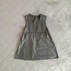 美品！　レプシィム　切り替えベストチュニック　チャコールグレー