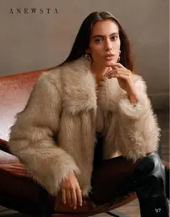 ANEWSTA ベージュファー　ジャケット　コート