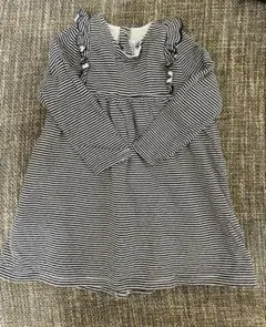 プチバトー　Petit Bateau ストライプ柄ワンピース 86センチ