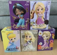 ディズニープリンセス　 Qposket 　フィギュア5体セット