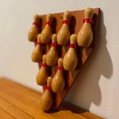 ヴィンテージ L.P. Hetrick 木製ミニボウリングピン 1960-70製