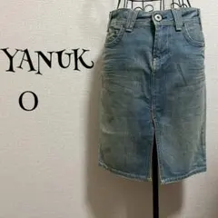 YANUk/ヤヌーク/0/デニム/タイトスカート/ストレッチ/ダメージ加工