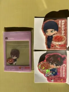 名探偵コナンすき家コラボ①マグネット（コナン＆赤井秀一）②クリアカード（灰原哀）