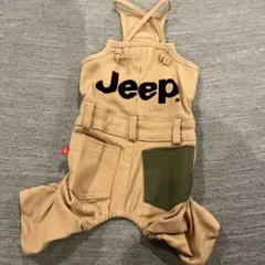 Jeep ベージュオーバーオール犬服　2号のサムネイル