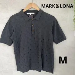 【人気の総柄】MARK＆LONA モノグラム 半袖ポロシャツ グレー M 758のサムネイル