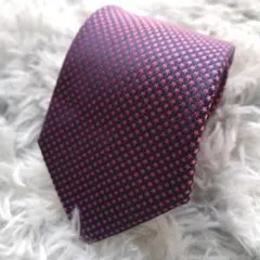 【極美品】ポールスミス ジャガード スター 柄 シルク 100％ ネクタイ 紫