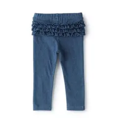 新品未使用　裏起毛バックフリルレギンス　デニム風