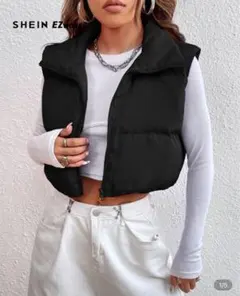 SHEIN 黒 ダウンベストのサムネイル