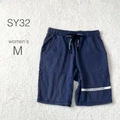 【SY32】ハーフパンツ 短パン スエット生地 ウエストゴム 綿混 カジュアル