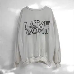 LOVE BOAT オーバーサイズスウェット　プルオーバートレーナー白M（A4